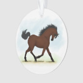 Boorpaard met smog ornament (voorkant)