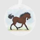 Boorpaard met smog ornament (voorkant)