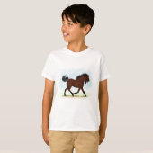 Boorpaard met smog t-shirt (Voorkant volledig)