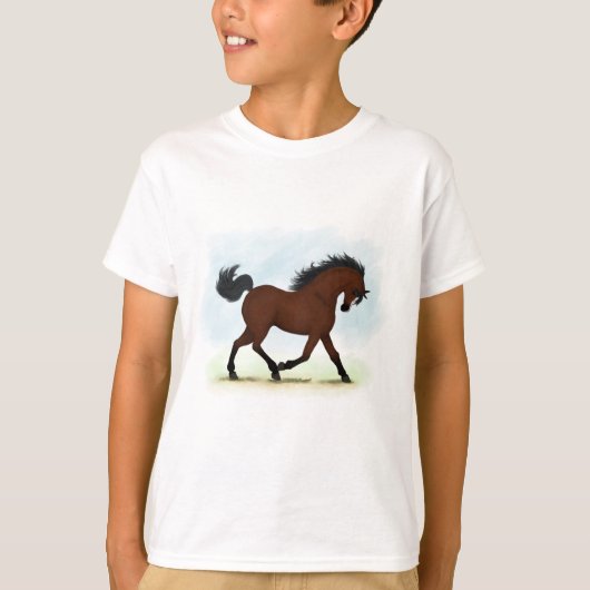 Boorpaard met smog t-shirt (Voorkant)