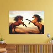 Boorpaarden fokken canvas afdruk (Insitu (Woonkamer))