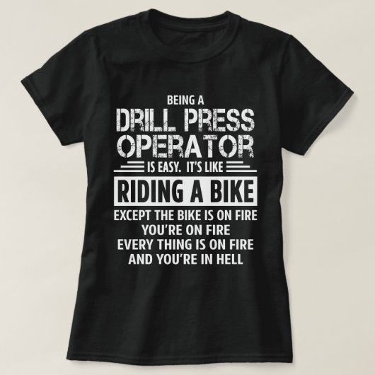 boorpers-operator t-shirt (Design voorkant)