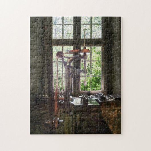 Boorpers via venster legpuzzel (Verticaal)