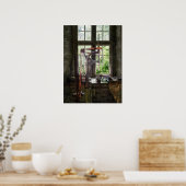 Boorpers via venster poster (Keuken)