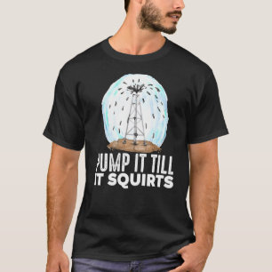 Boorpomp voor olijfwerknemers Ruwhalspomp T-shirt