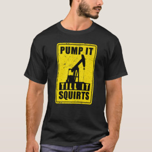 Boorpomp voor olijfwerknemers Ruwhalspomp T-shirt