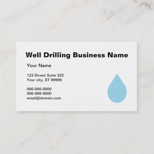 boorput visitekaartje (Voorkant)