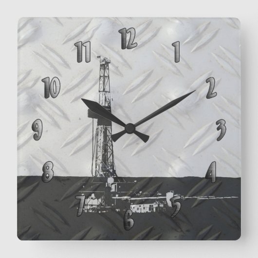 Boorsleutel (met cijfers) vierkante klok (Voorkant)