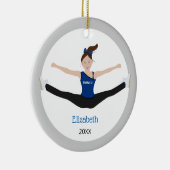 Boorteam bruin haarblauw en zwart keramisch ornament (Rechts)