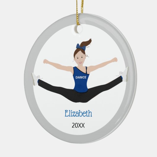 Boorteam bruin haarblauw en zwart keramisch ornament (Links)