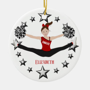 Boorteam Bruin Hair Red en zwart Keramisch Ornament