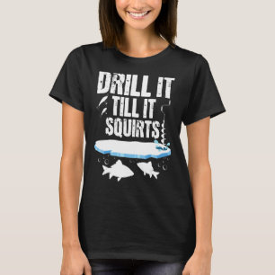 Boortvis tot het kwadraten - Ice Vist vissers W T-shirt