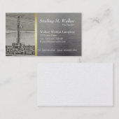 Booruitrusting op metalen blik visitekaartje (Voorkant / Achterkant)