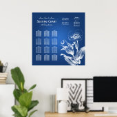 Boorzitje blauw poster (Thuiskantoor)