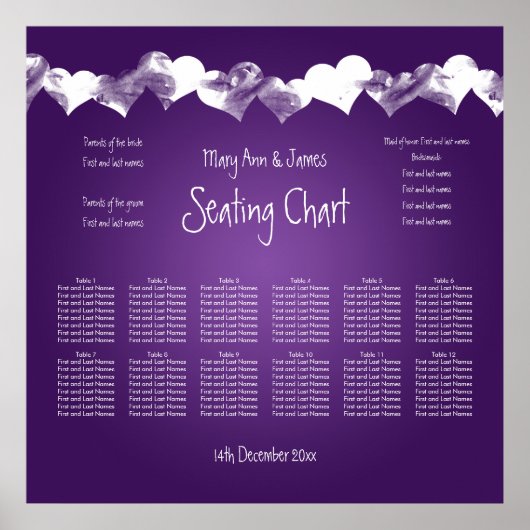 Boorzitjes Paars Poster (Voorkant)