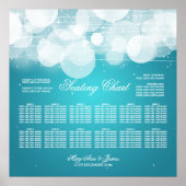 Boorzittingen met gloed en sparkle Turquoise Poster (Voorkant)