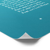 Boorzittingen met snijtaart Koord Turquoise Poster (Hoek)