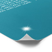 Boorzittingen met snijtaart Koord Turquoise Poster (Hoek)