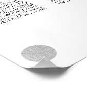 Boorzittingen Silver Foil Glitter Lights Poster (Hoek)