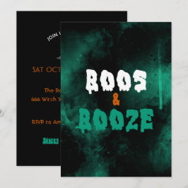 Boos and Boos Volwassenen Halloween Feest Uitnodig Kaart