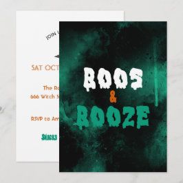 Boos and Boos Volwassenen Halloween Feest Uitnodig Kaart