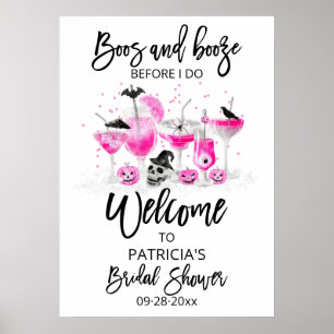 Boos And Booze  Bruiloft Feest Welkom Bord Poster
