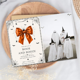 Boos And Booze Foto Halloween Oranje Boog Kaart