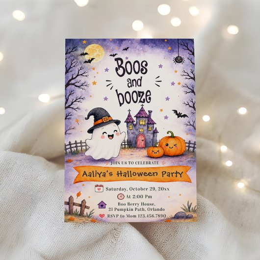 Boos and Booze Halloween-feest Kaart