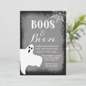 Boos and Booze Halloween-feest Kaart (Staand voorkant)