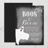 Boos and Booze Halloween-feest Kaart (Voorkant / Achterkant)