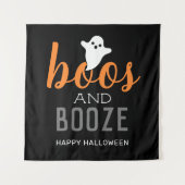 Boos and Booze Halloween-feestbord Tapijt Wandkleed (Voorkant (horizontaal))