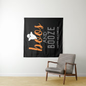 Boos and Booze Halloween-feestbord Tapijt Wandkleed (In situ)