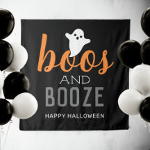 Boos and Booze Halloween-feestbord Tapijt