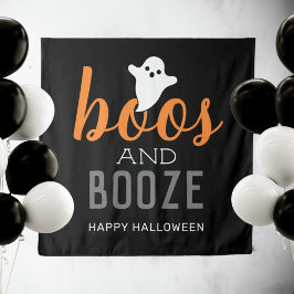 Boos and Booze Halloween-feestbord Tapijt Wandkleed