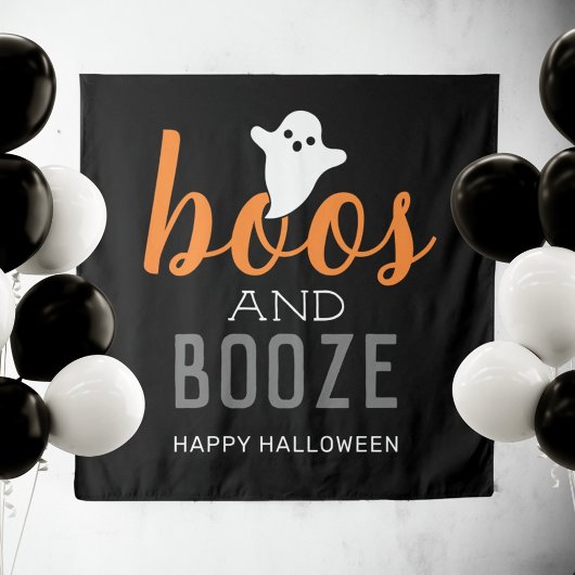 Boos and Booze Halloween-feestbord Tapijt Wandkleed