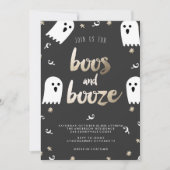 BOOS AND BOOZE HALLOWEEN PARTY uitnodiging (Voorkant)