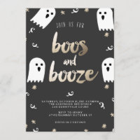 BOOS AND BOOZE HALLOWEEN PARTY uitnodiging