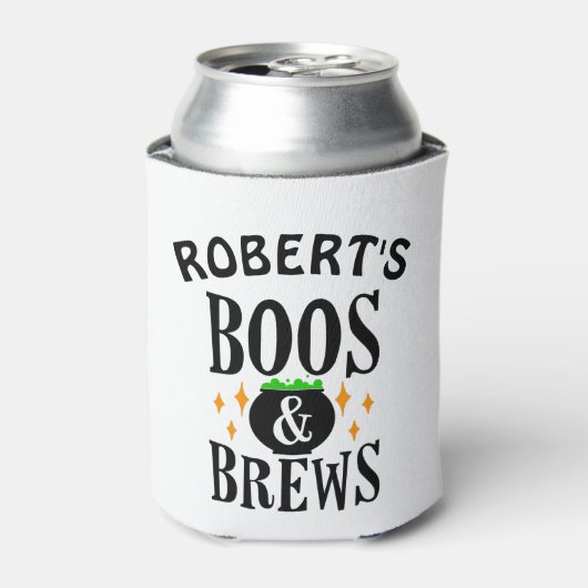 Boos and Brews Fun Halloween Koelbox Blikjeskoeler (Blikje Voorkant)