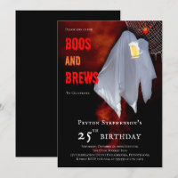 Boos and Brews Ghost Halloween 25th Birthday Party