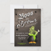 Boos and Brews Halloween Cocktail Party Invitation Kaart (Voorkant)