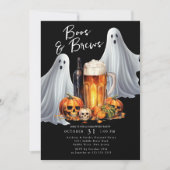 Boos and Brews Halloween Party Kaart (Voorkant)
