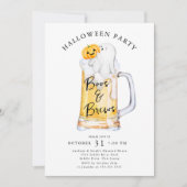 Boos and Brews Halloween Party Kaart (Voorkant)