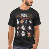 "Boos and Giggles" Schattigee geesten Happy Hallow T-shirt (Voorkant)