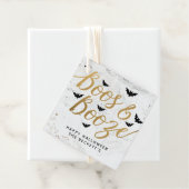 Boos & Booze Adult Halloween Party Bedankjes Labels (In situ)