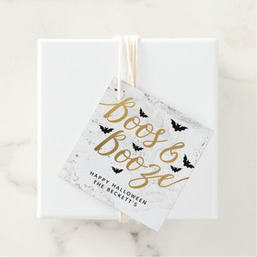 Boos & Booze Adult Halloween Party Bedankjes Labels (In situ)