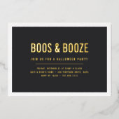 Boos & Booze Adult Halloween Party Folie Uitnodiging (Voorkant)