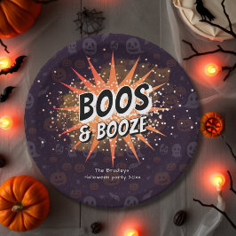 Boos & Booze Adult Halloween Party Paper Bord