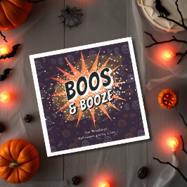 Boos & Booze Adult Halloween Uitnodiging Servet
