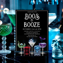 Boos & Booze Fancy Cocktail Custom Folie Invitatio Folie Uitnodiging