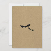 Boos & Booze Ghosts & Bats Kraft Halloween Party Kaart (Achterkant)